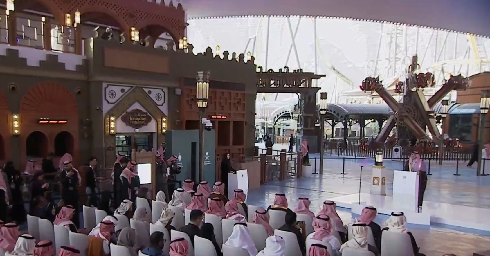 عاجل | انطلاق المؤتمر الصحفي الحكومي بمشاركة وزير الإعلام والعضو المنتدب لـ #شركة_القدية_للاستثمار 