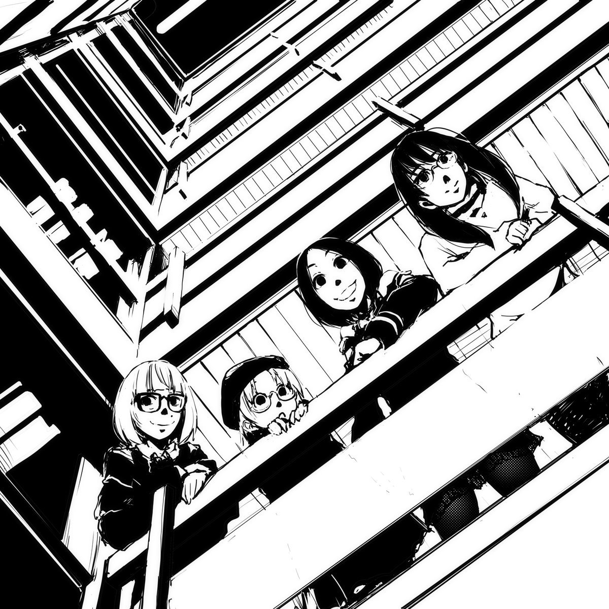 再掲。10年くらい前のと、最近の娘たち。
20年もいびりょ名乗っているのもヤベェけど、
おんなじ人をずっと描いている事もそこそこアレだな。 