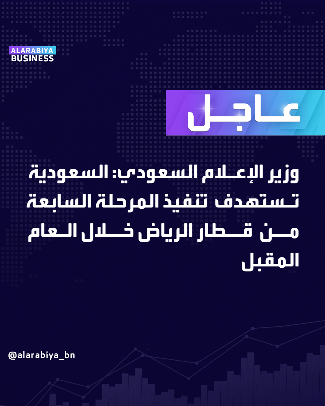 عاجل| وزير الإعلام السعودي سلمان الدوسري: السعودية تستهدف تنفيذ المرحلة السابعة من قطار الرياض خلال العام المقبل _Business 