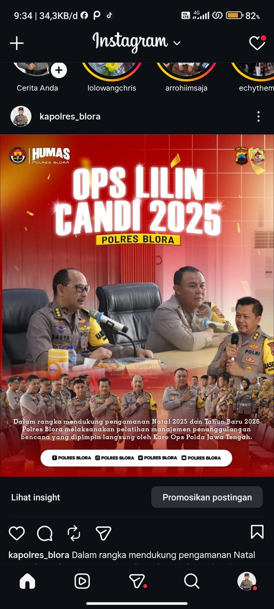 Dalam rangka mendukung  pengamanan natal 2025 dan tahun baru 2026 Polres Blora melaksanakan pelatihan manajemen penanggulangan bencana gang di pimpin oleh bapak karo ops polda jateng