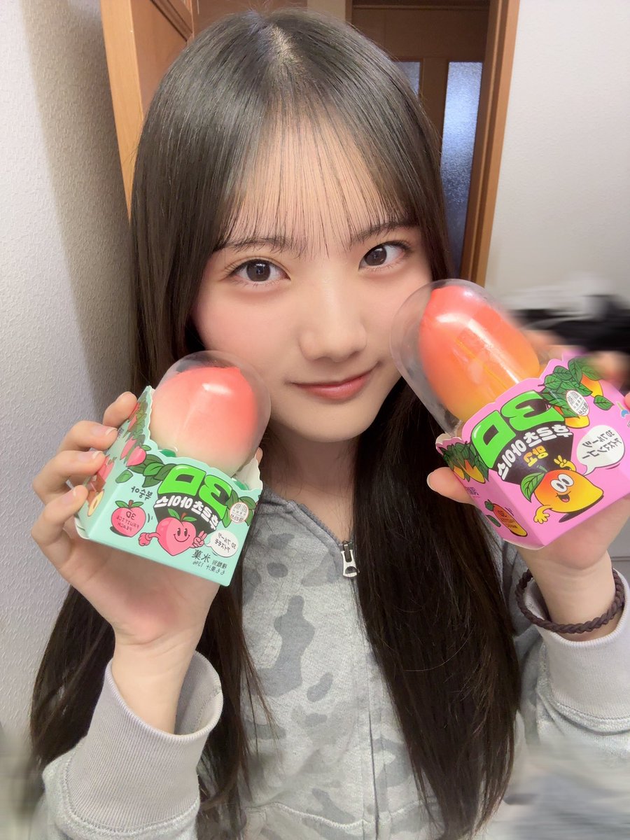 念願の3Dアイス食べた！！🥭🍑 まわりがチョコなのめっちゃよかった