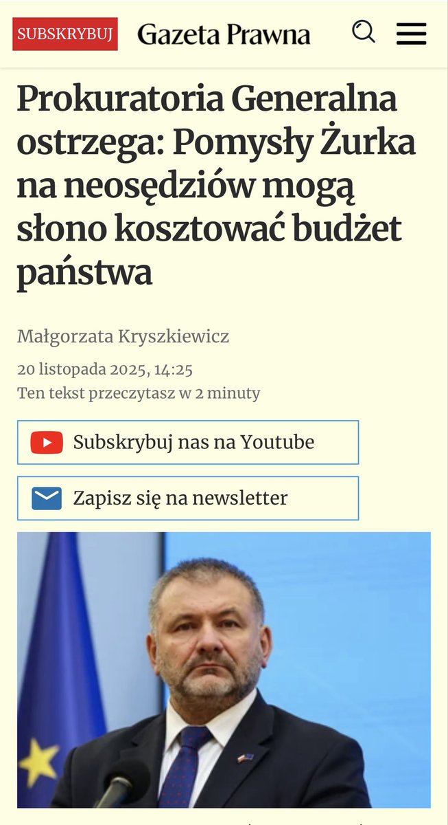 BartoszLewand20's tweet image. ❗️Nie jest to dobra końcówka roku dla pana Ministra @w_zurek i kierownictwa resortu.

Właśnie @gazetaprawnapl opublikowała informację o opinii Prokuratorii Generalnej na temat pomysłów na odsuwanie sędziów powołanych po 2017 roku od orzekania.

Po krytycznej opinii m. in.…