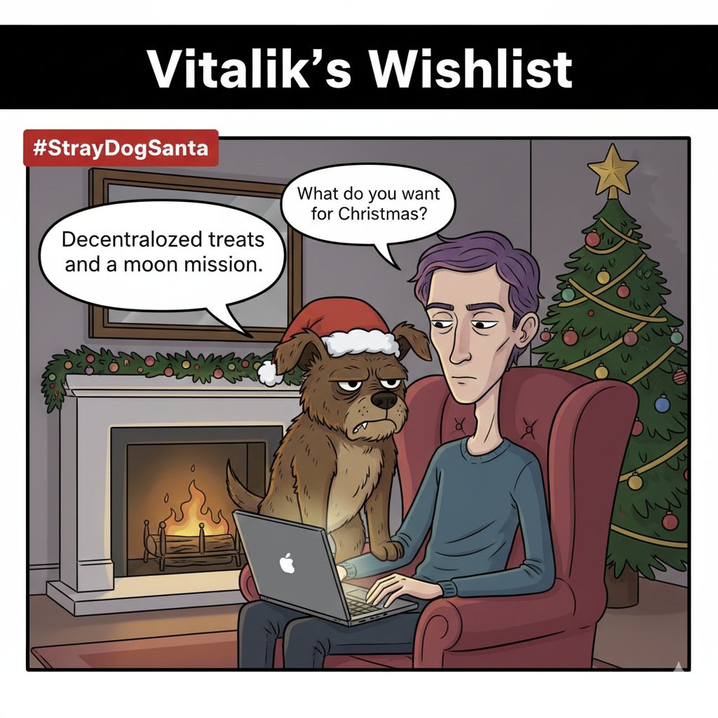 Checking the list, crossing off the FUD. Only high-utility treats this year! 🦴🎄 <a href="/straydogcoin/">StrayDog</a> <a href="/VitalikButerin/">vitalik.eth</a> #StrayDogSanta