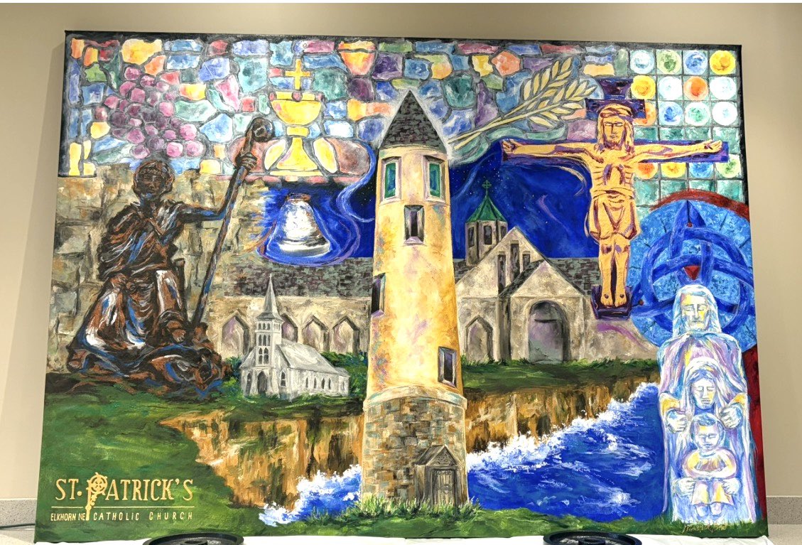 artxltd's tweet photo. “BUILT ON FAITH” 6’x8’ was unveiled Dec 21 at St Patrick’s Parish in Elkhorn, NE #cliffsofmoher #stpatrick #montage #acryliconcanvas #church #Ireland https://t.co/Ve9F7YwgzA