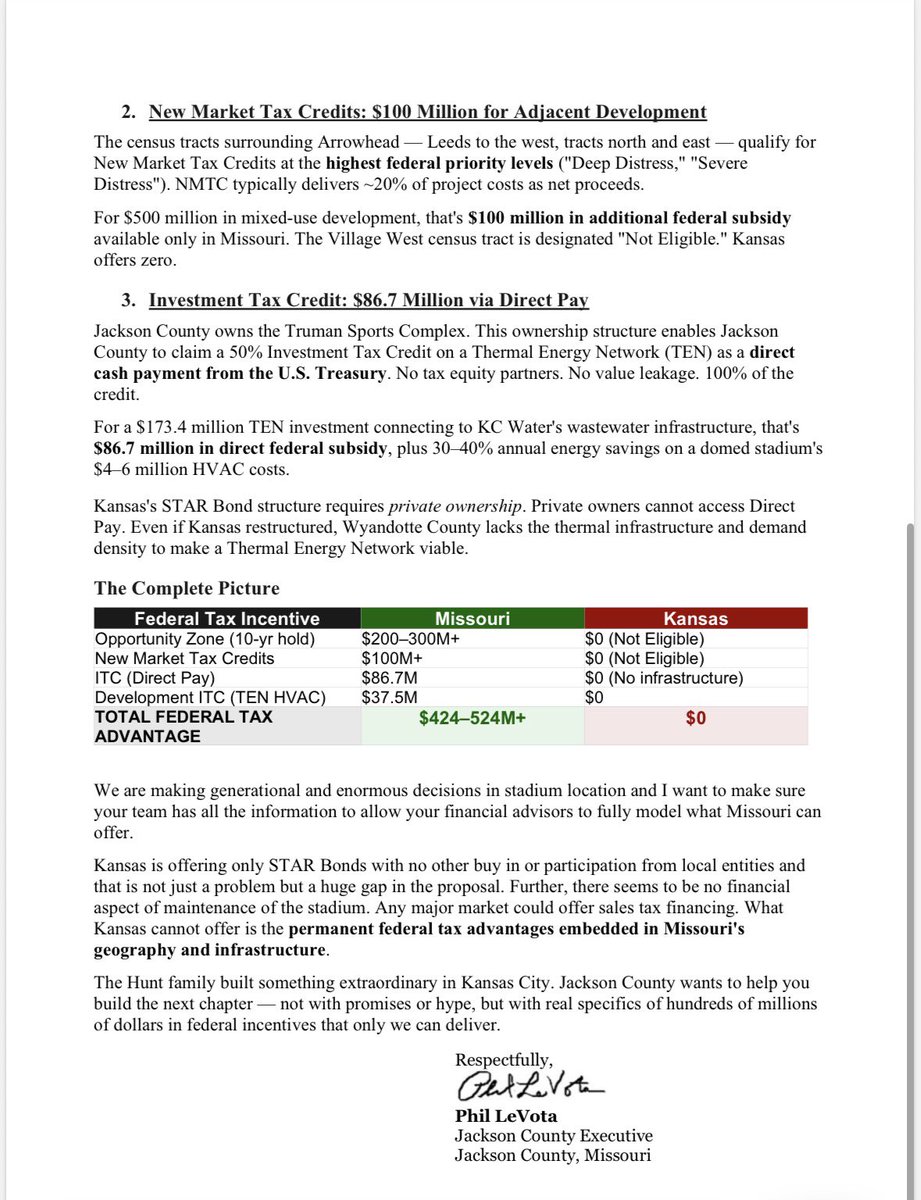The following letter was just sent from Jackson County executive Phil LeVota to the #Chiefs in an attempt to keep the team in Jackson County.

Can amendments in the Big Beautiful Bill save the Chiefs in Missouri?! 👀