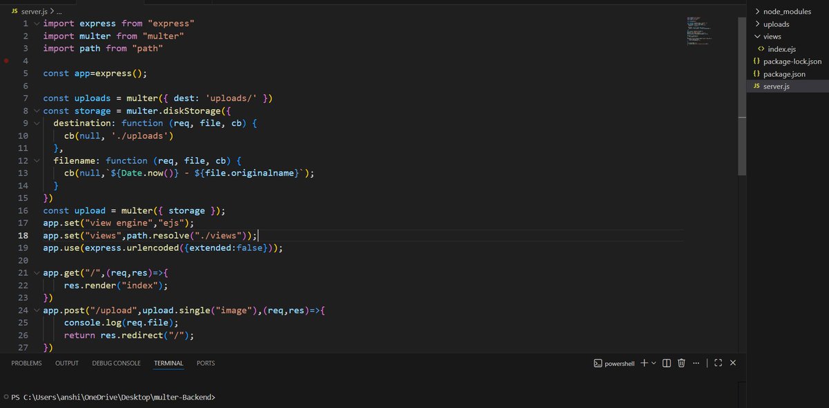 AnshitGupt20772's tweet image. [14/100 Days of Code 🚀]

Light day today 📚💻

&amp;gt;Revised a few concepts
&amp;gt;Practiced by writing Express code 
&amp;gt;file upload using Multer

Didn’t do much since I’m prepping for tomorrow’s end sem, but showing up 🙌

#100DaysOfCode #BuildInPublic #Backend #WebDev