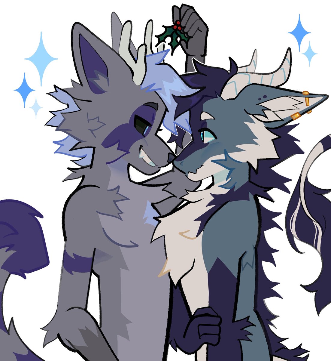 What do people say about christmas and standing under a mistletoe again ?
Guess you're about to find out ~

🎨: <a href="/spicynred/">spice ☕️</a>