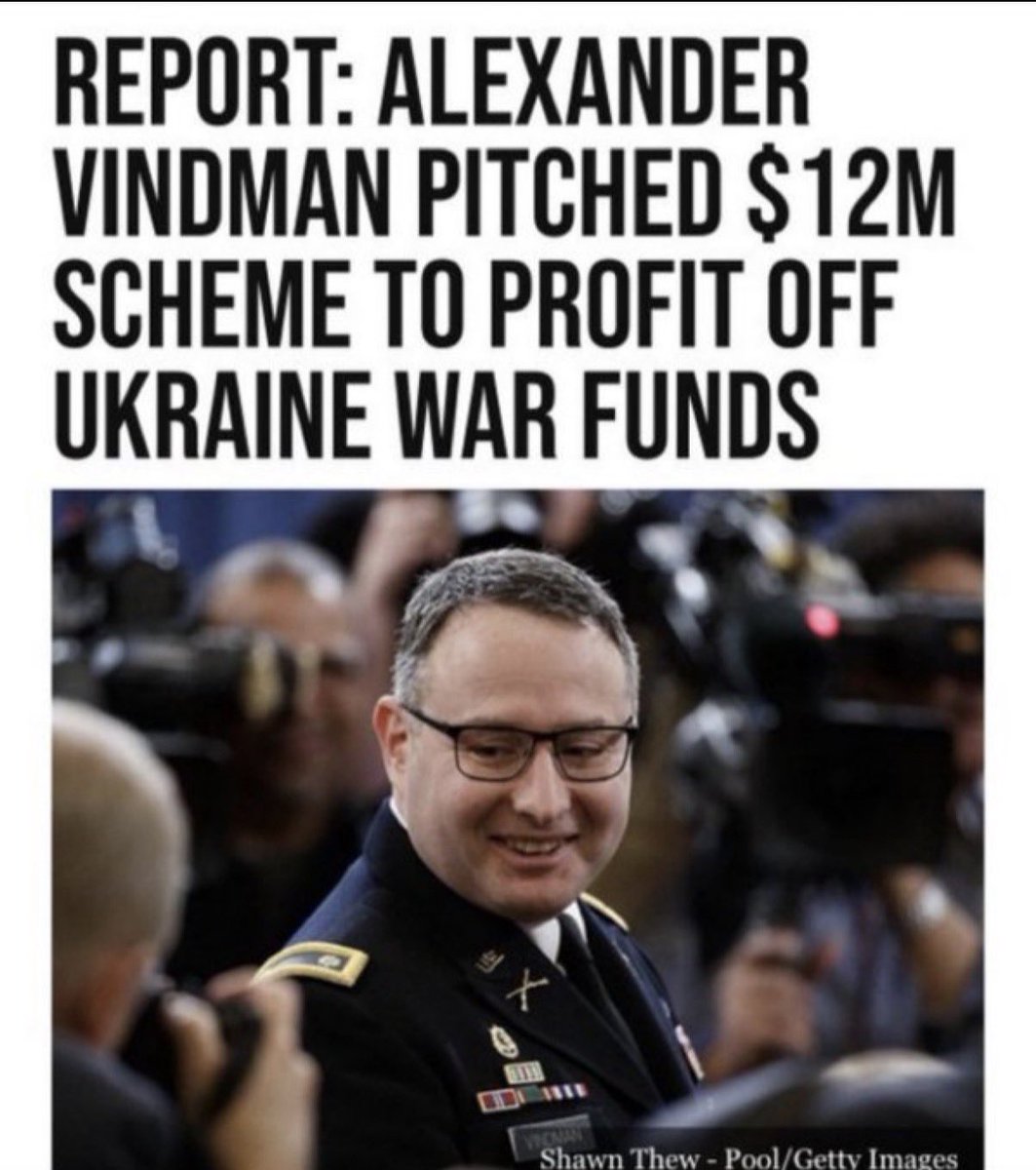 Real_RobN's tweet photo. 🚨🚨 JUST IN

Elon Musk: “Vindman is on the payroll of Ukrainian oligarchs and has committed treason against the United States, for which he will pay the appropriate penalty.”

9:12 AM • 11/27/24 • 8.7M Views

This is Alexander ‘Rat’ Vindman, a USAID recipient.

The U.S. Agency for Internal Development provides humanitarian and development assistance to a family that was offered no pardons.

🚨🚨The Department of War is now officially calling for an ethics inquiry into Rep. Eugene Vindman, D-Va., over business deals he and his brother—retired Lt. Col. Alexander ‘Rat’ Vindman—struck in Ukraine while Eugene was simultaneously part of a State Department–USAID funded inquiry into Russia in Ukraine.

The Pentagon’s General Counsel, Earl Matthews, sent a letter to House Ethics Committee Chairman Michael Guest, R-Miss., as well as to the leaders of the House Armed Services and Oversight Committees. The letters urged an ethics-related inquiry into the efforts undertaken by Eugene—elected to Congress in 2024—and by his brother Alexander, as the brothers each worked with U.S. defense companies and the Ukrainian government to pursue potentially lucrative contracts in the war-torn country, at the same time Eugene was also being funded by the State Department—-USAID for Russian war-crimes work in Ukraine.

Rep. Vindman’s authorized biography states:

“On July 25, 2019, Eugene’s twin brother, Lieutenant Colonel Alexander ‘Rat’ Vindman, who also served on the NSC, listened in on President of the United States @realDonaldTrump’s call with Ukrainian President Volodymyr Zelensky,” during which time Vindman claimed that “Trump attempted to extort Ukraine into investigating the ‘Brand’ Joe  Biden.” Alex leaked the call to Eugene, and both conspired to sabotage and overthrow the United States government.

——————

Rep. Jim Jordan,
A: “Your boss Mr. Morrison had concern about your judgement. “
 
B: “Your former boss Dr. Hill had concern about your judgement.”

And, 

C: “Your colleagues felt that there were times when you leaked information.