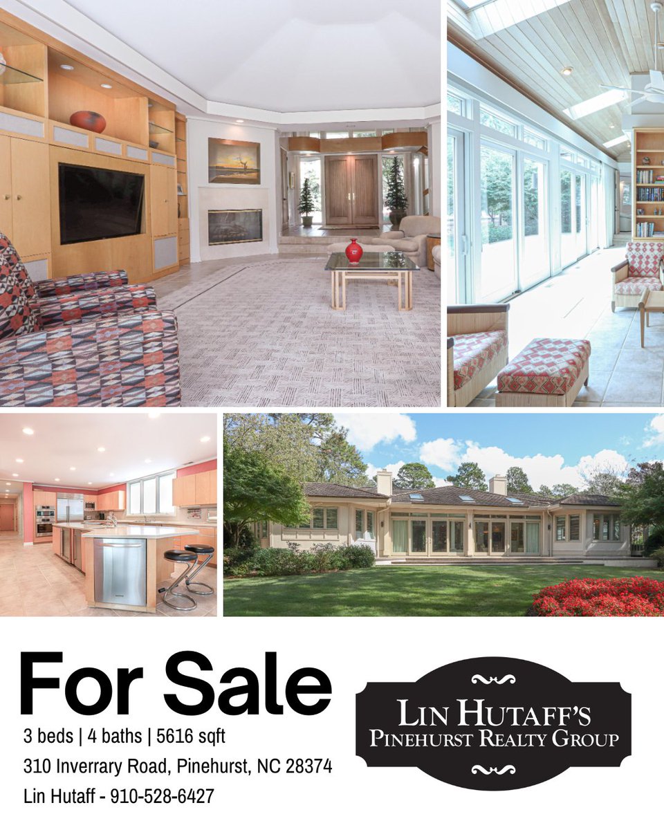 LinHutaff's tweet image. On “holy ground” in Pinehurst ⛳️
310 Inverrary Road offers rare views of Pinehurst No. 2, including holes 8, 17 &amp;amp; 18, plus the Pinehurst Clubhouse. Designed for serenity, entertaining, and timeless golf-front living. More details at loom.ly/6vN4CD0.