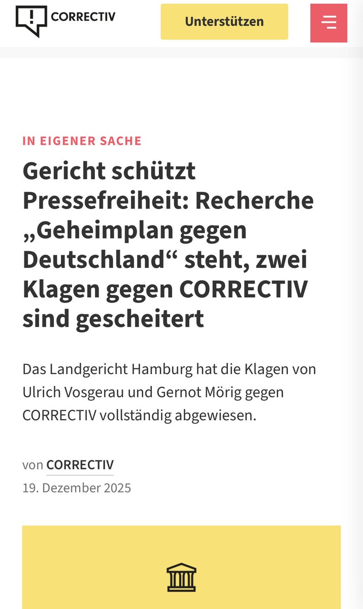 Es war zu erwarten: <a href="/correctiv_org/">CORRECTIV</a> stellt das Urteil des LG Hamburg so dar, als habe es die Recherche bestätigt. Doch in Wahrheit ist der Kern der Geschichte eine Meinungsäußerung. Noch dazu sind ihr Hunderttausende auf den Leim gegangen. Das ist kein Sieg, das ist eine Schmach.