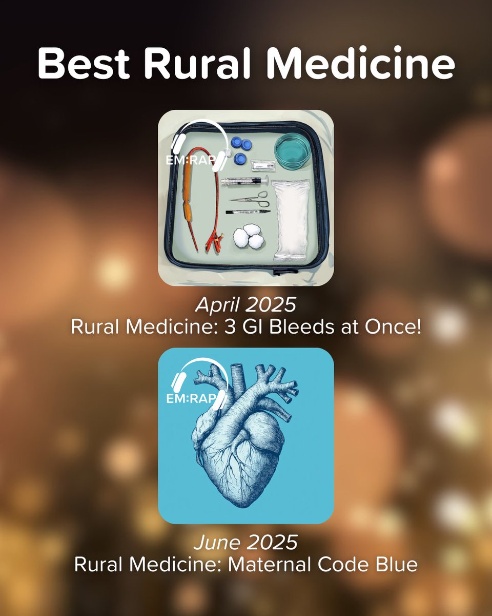 emrap_tweets's tweet image. What were your favorite segments of 2025? Jan and Swami give us their topic picks for the past year. Check out their picks now! Listen to the playlist today (only available on the app). emrap.org/playlist/curat…  

#EM #EMRAP #EmergencyMedicine