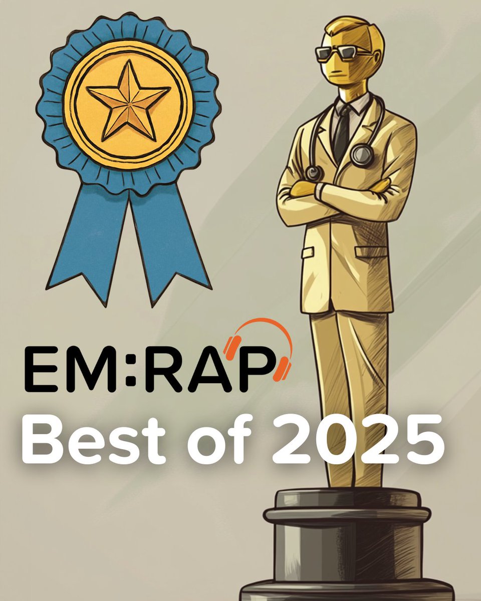 emrap_tweets's tweet image. What were your favorite segments of 2025? Jan and Swami give us their topic picks for the past year. Check out their picks now! Listen to the playlist today (only available on the app). emrap.org/playlist/curat…  

#EM #EMRAP #EmergencyMedicine