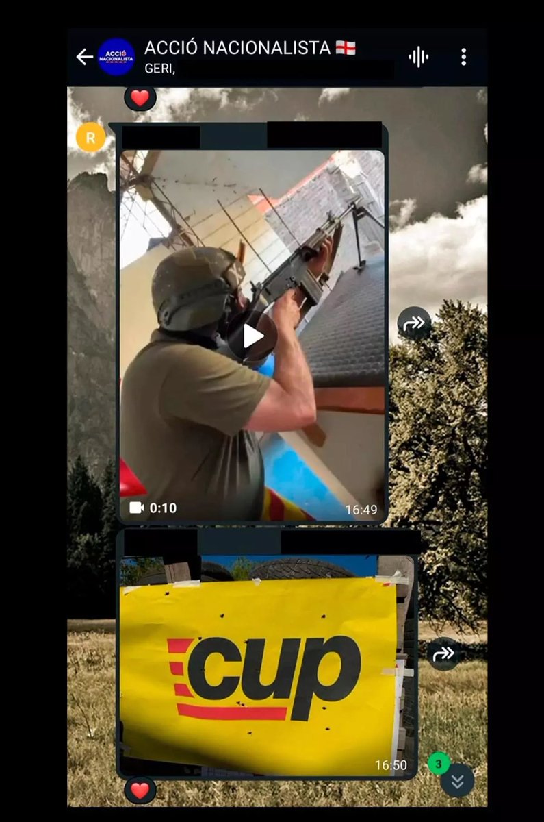 ⚠️ La direcció d’Aliança Catalana (Orriols, Aragonès, Gès) gestiona un xat on es valida violència política i racisme: simulacions de trets contra la CUP, assetjament a Najat Driouech (ERC) i consignes neonazis. ara.cat/politica/jaume…
