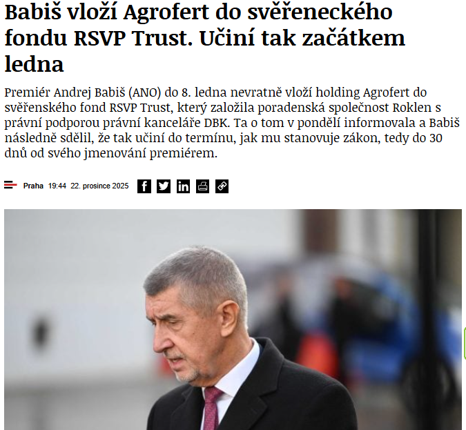 ⚠️Takže zase jako minule, svěřenecký fond, žádný slepý fond. Bude v Česku a zařizuje to společnost Roklen.

<a href="/PetrosKecyaPoli/">Petros Michopulos (Kecy&Politika)</a> bezva :)