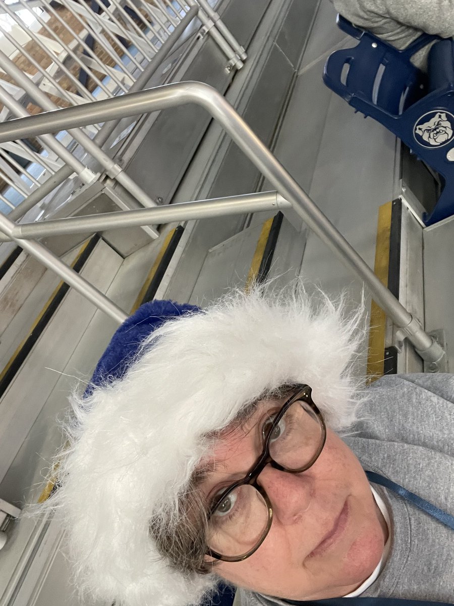 amwilsonin's tweet photo. Solo at the @ButlerMBB game today - reason to pull out the @butleru colored holiday hat, but I sure miss embarrassing my family with it! #GoButler https://t.co/4pmeHzxBau