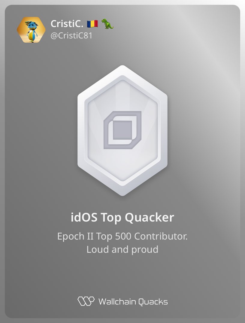 Just unlocked the idOS Top Quacker on <a href="/wallchain/">Wallchain Quacks</a> 🏆

How cool is that?

Feels great to have my contributions recognized.

How’s Wallchain Quacks been treating you so far?

Not on board yet? Drop a comment for an invite 👇🦆