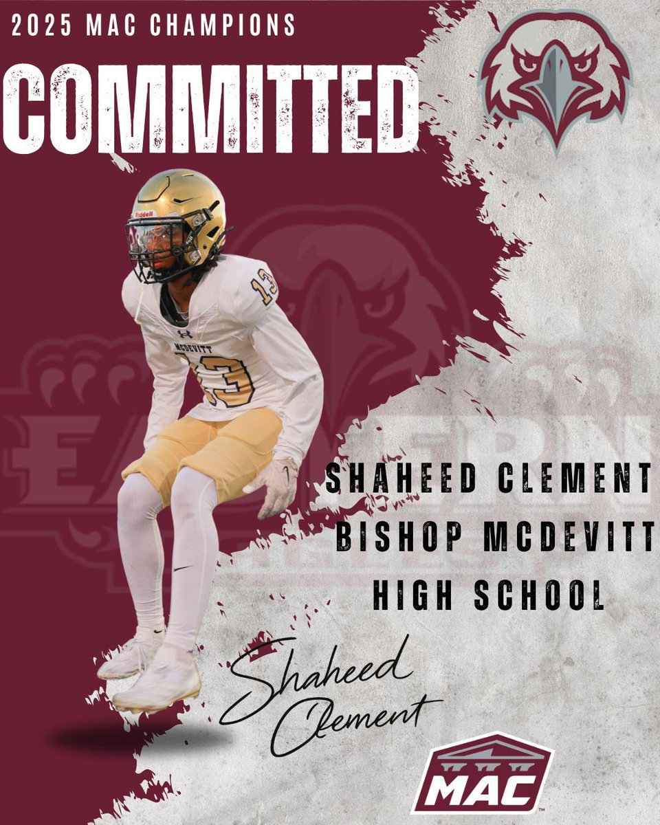shaclmt13's tweet image. I wanna appreciate every Coach that has recruited me along the way and believed in me. With that being said, I am beyond blessed to announce my commitment to Eastern University 🔴⚫️#flywithus
@CoachNateHinkle @Coach_Crock @CoachWeachter @EdOBrienCFB @EUEaglesFB @CoachKeitaC…