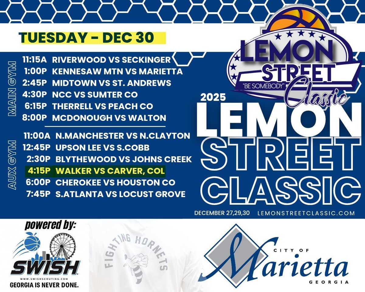 TWS_Basketball's tweet image. NEXT UP‼️A SHOWCASE GAME @ Marietta HS (1171 Whitlock Ave NW)

🗓️Mon. 12/29
🕗8:00PM
🆚Houston Co. #BeatTheBears
🖥 No streaming available

🗓️Tues. 12/30
🕓4:15PM
🆚Carver-Columbus HS #BeatTheTigers
🖥 No streaming available

#DominateTheMoment
#TogetherWeClimb⛰️
#TWSdna🧬