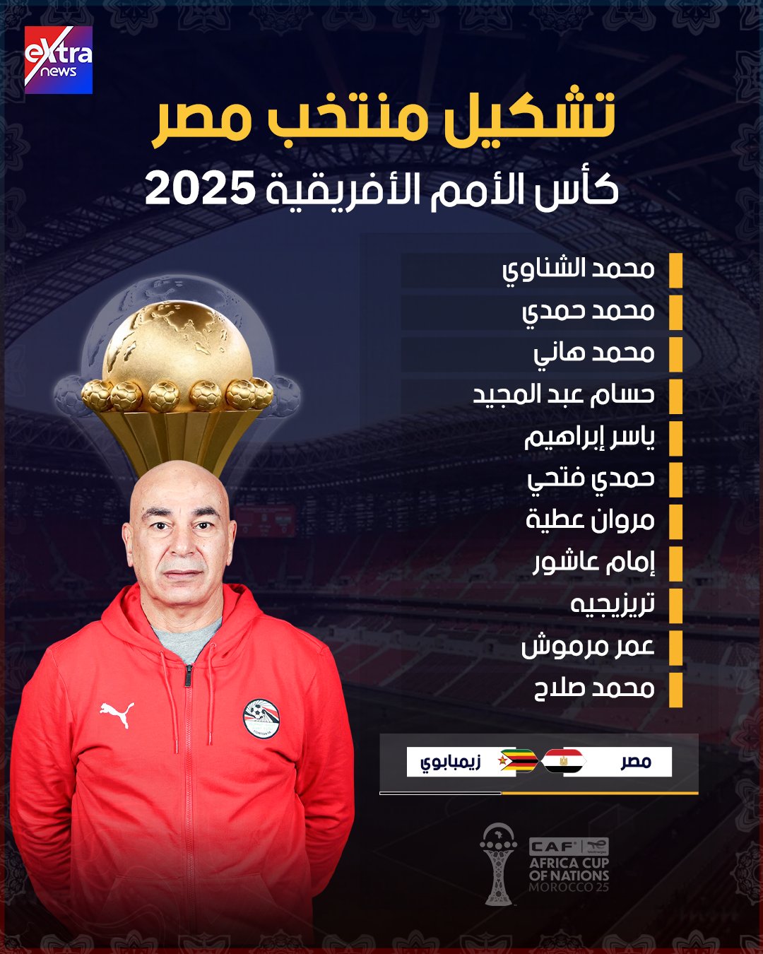 تشكيل منتخب مصر في #كأس_الأمم_الأفريقية2025 