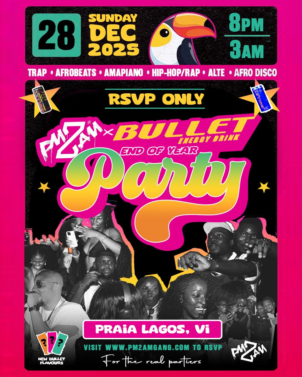 Let’s end the year properly 🙂‍↕️🔥
RSVP: tix.africa/discover/pm2am…

N/b: it’s free