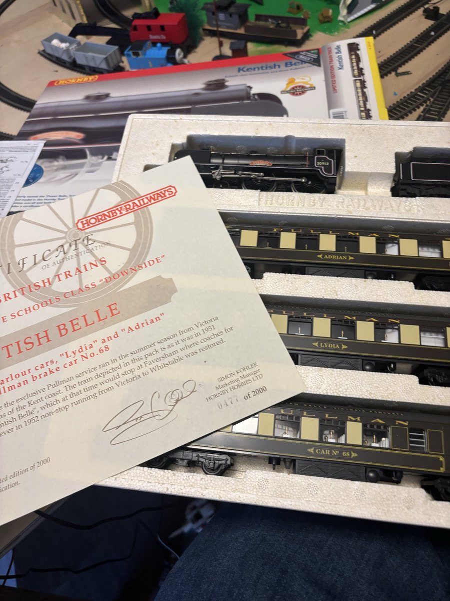 20+ years ago when this @officialhornby set came out I was a pupil <a href="/downsideabbey/">Downside Abbey</a> school. Every day I walked past in the main hall looking wistfully at it! I’ve always wanted it but never had a chance - and two decades later I finally snapped one up! With a certificate (e) signed
