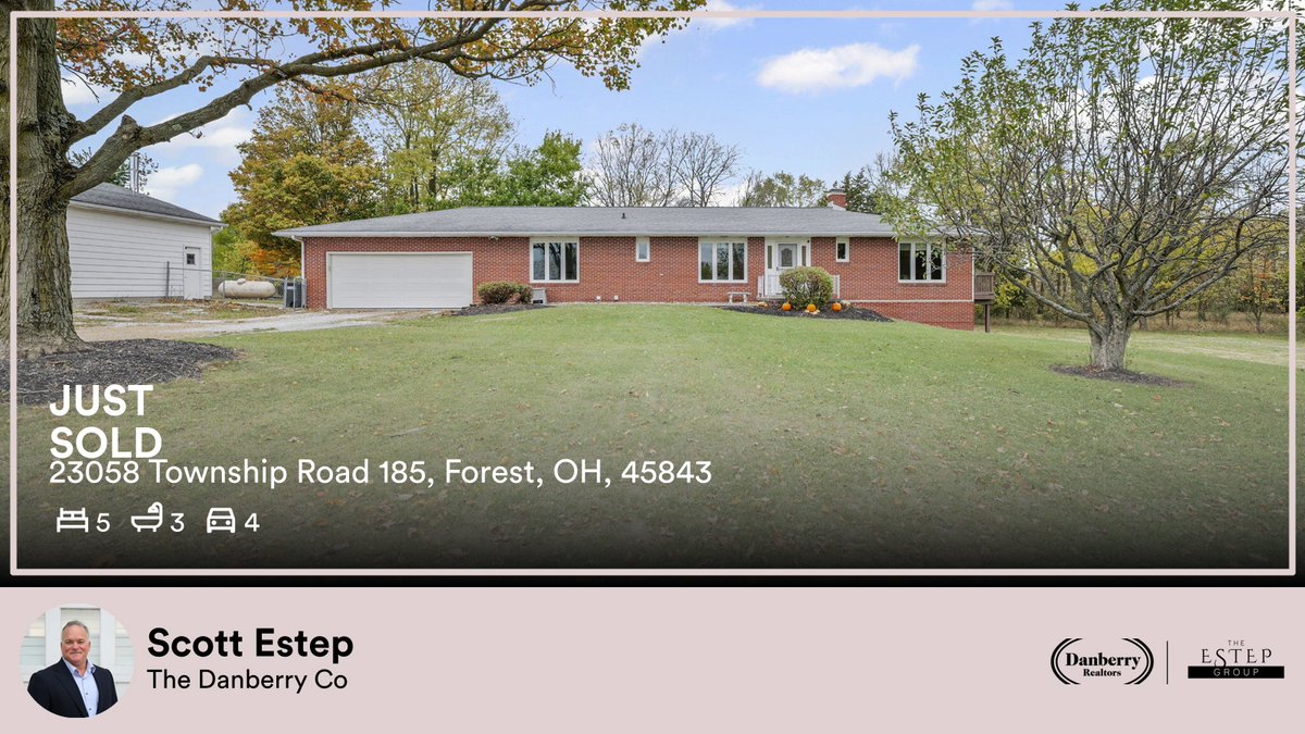 🛌 5 🛀 3 🚘 4
📍 23058 Township Road 185, Forest, OH, 45843

My latest sale on RateMyAgent.
OH 2014004237
rma.reviews/whkdvhkofxbr

...
#ratemyagent #realestate #The_Danberry_Co