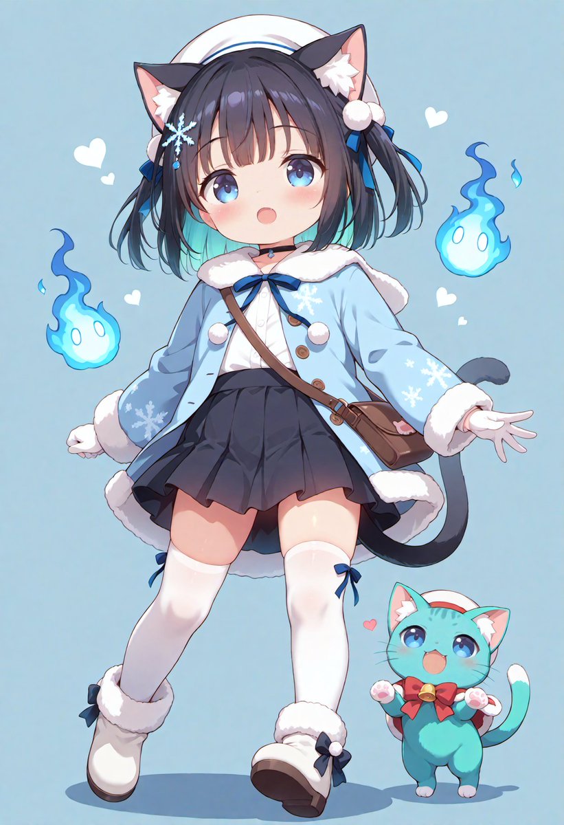 蒼水猫ちゃん model:lemonsugarmix_v2 SFW anime art. A girl with