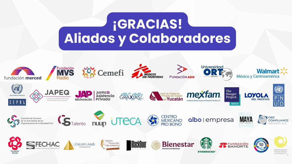 Este año demostramos que la unión hace la fuerza, en #CONACIM estamos orgullosos de compartir que este año logramos fortalecer a más de 870 organizaciones de la sociedad civil en todo México.

Este impacto no habría sido posible sin nuestras alianzas estratégicas con empresas,