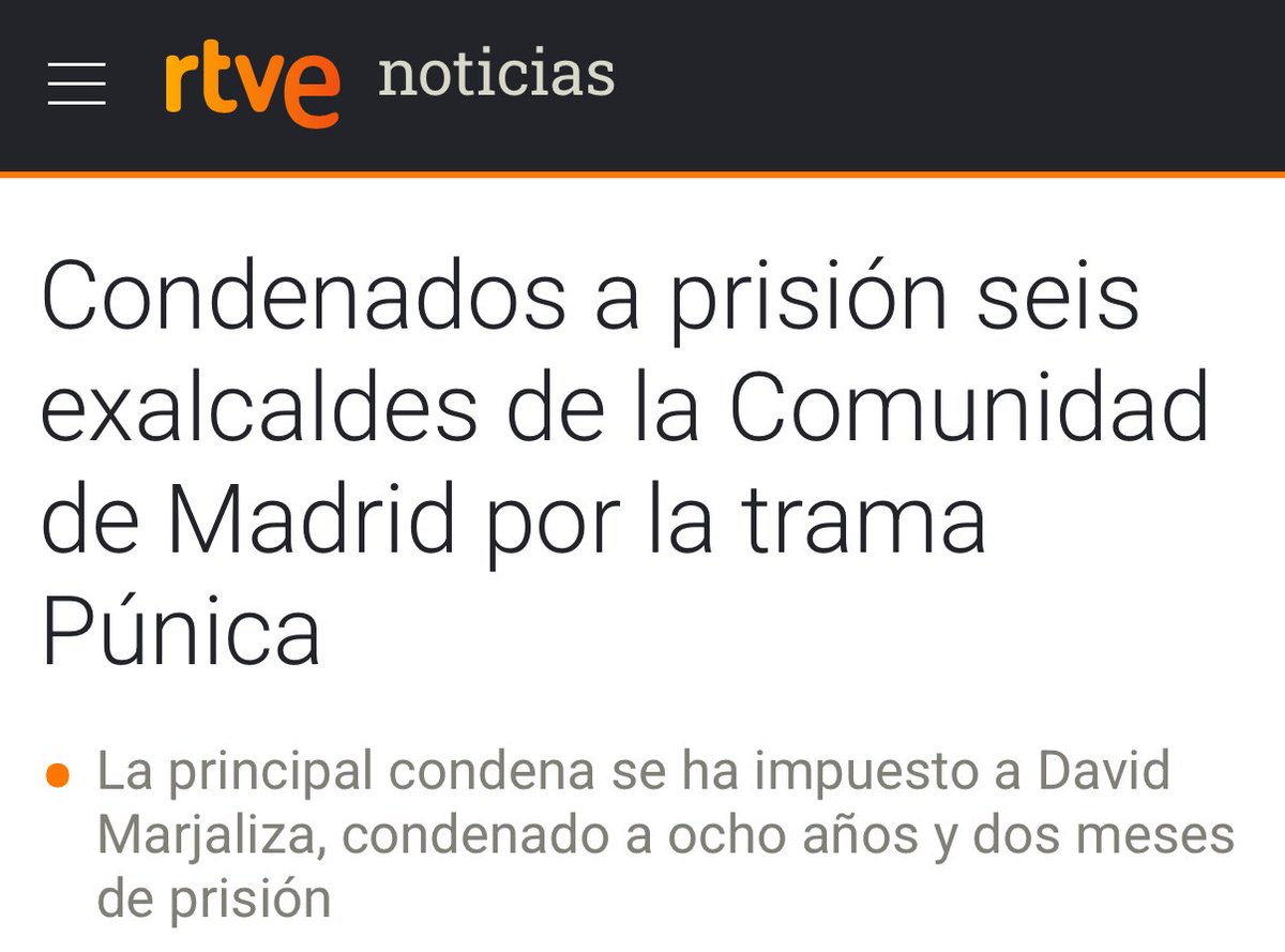 JulenBollain's tweet image. Hoy a la tarde, la Audiencia Nacional ha condenado a 29 personas —entre ellas 6 exalcaldes madrileños— por corrupción en adjudicaciones millonarias a cambio de comisiones en la trama Púnica.

Que lo devuelvan todo, hasta el último céntimo, y que se pudran en la cárcel.