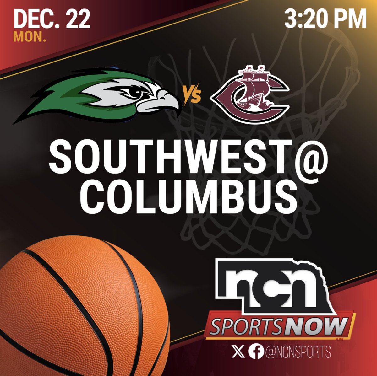 NCNSports's tweet image. 📺🏀: @NewsChannelNE is televising a Class A doubleheader on Monday!

🟢🦅 Lincoln Southwest vs Columbus ⚓️🚢

TV coverage begins at 3:20 pm CT!

HOW TO WATCH NCN: tinyurl.com/smc3wkd8

#nebpreps/@lswathletics/@LSWGBB/@LSWHoops/@DiscovererBB/@DiscovererGBB/@DiscovererWay