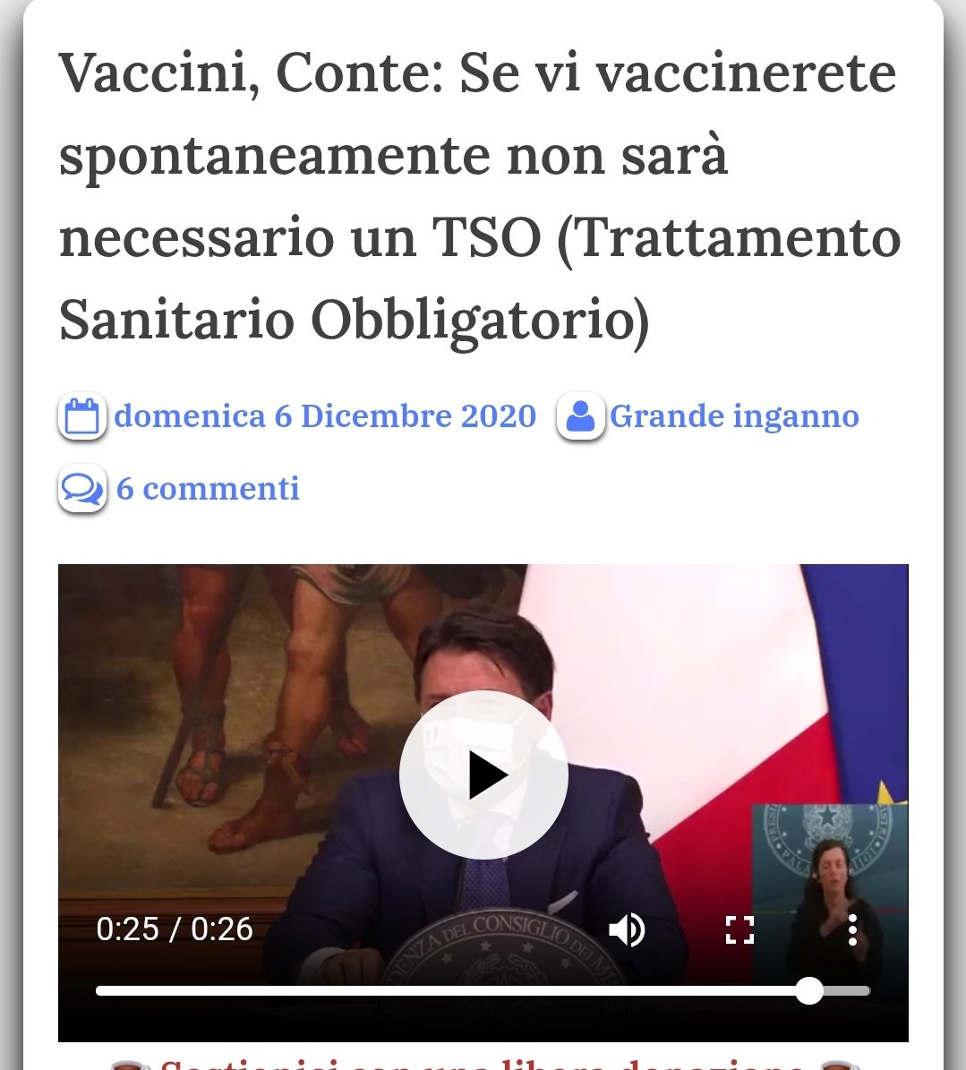 Giuseppe Conte: 
"Se vi vaccinerete spontaneamente non sarà necessario un TSO".
Ma che brava perzona...

#ConteFaiSchifo

grandeinganno.it/2020/12/06/vac…