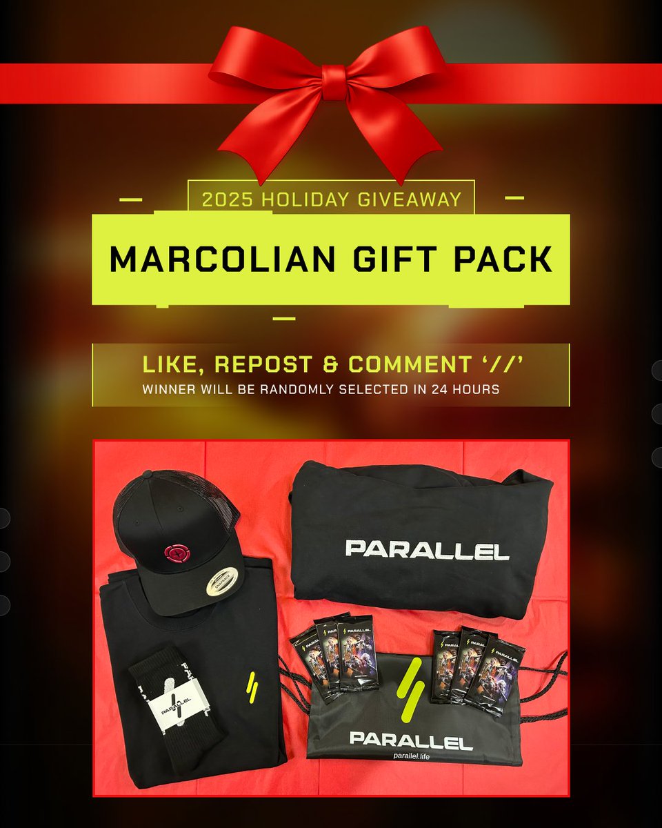 2025 HOLIDAY GIVEAWAY

We're giving thanks to our community by dishing out five special Holiday Gift Pack giveaways! There's one for each Parallel and today we're offering up the #Marcolian swag pack.

TO ENTER: Like, RT, and Comment '//' on this post. A winner will be randomly