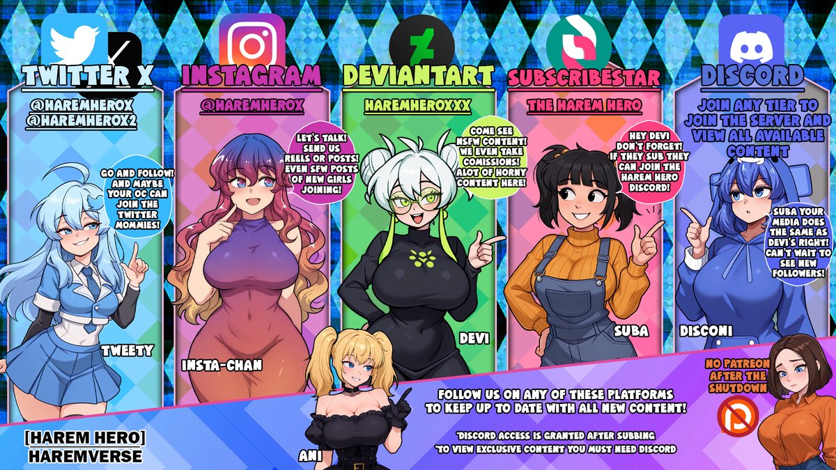 [Harem Hero] Media Update!

All Social Media for the [Harem Hero] have been updated and ready to get wild!

Link in the Bio!
#chudai #wataa