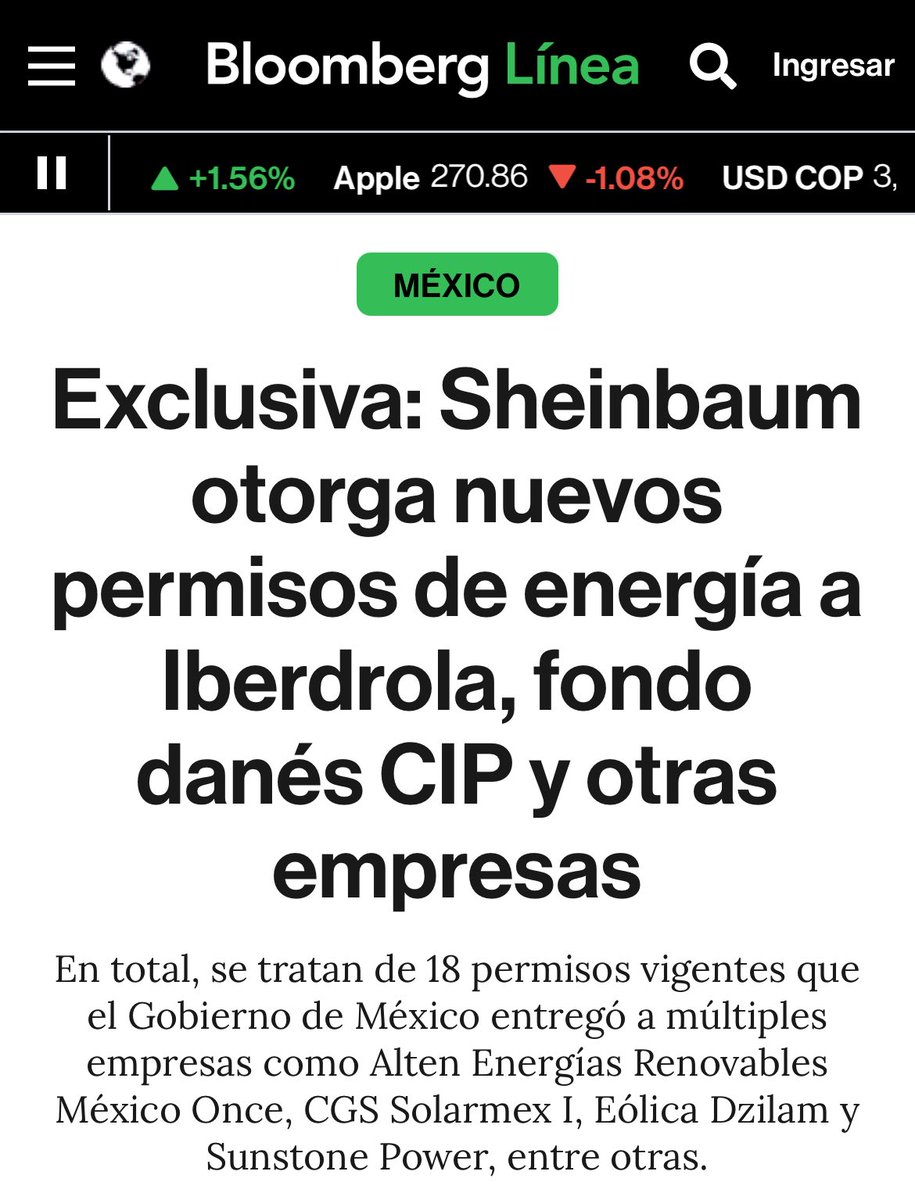 Mario Delgado y Citlalli Hernández nos denunciaron por “traición a la patria” a quienes frenamos la #LeyBartlett en 2022.

Su argumento: que defendíamos intereses de empresas como Iberdrola.

Hoy le dan nuevos permisos a ese consorcio, fetiche obradorista de saqueo y corrupción.