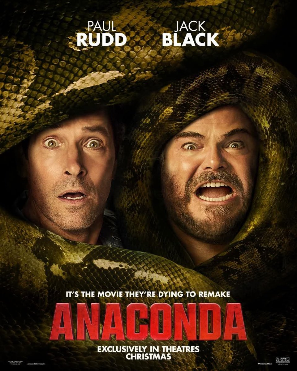 AlissonJonantha's tweet image. Prepare-se Vocês Nunca Se Divertiu Com Algo Tão Grande Dia 25 de Dezembro No Feriado de Natal Estreia Anaconda 🐍🐍 @SonyPictures @SonyPicturesBr @Anaconda_Movie @jackblack #AnacondaFilme #AnacondaMovie