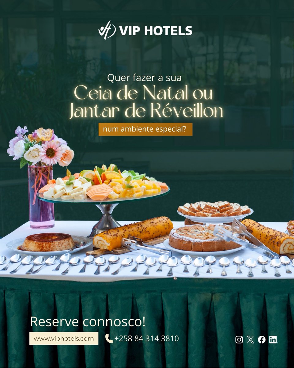 HotelVIPMoz's tweet photo. Neste Natal e Réveillon, faça a sua reserva connosco e venha brindar a momentos inesquecíveis. ✨🥂

#Natal #Reveillon #FimDeAno #CelebreConnosco #VIP #ReservasAbertas #MomentosInesquecíveis https://t.co/kniFR95Keg