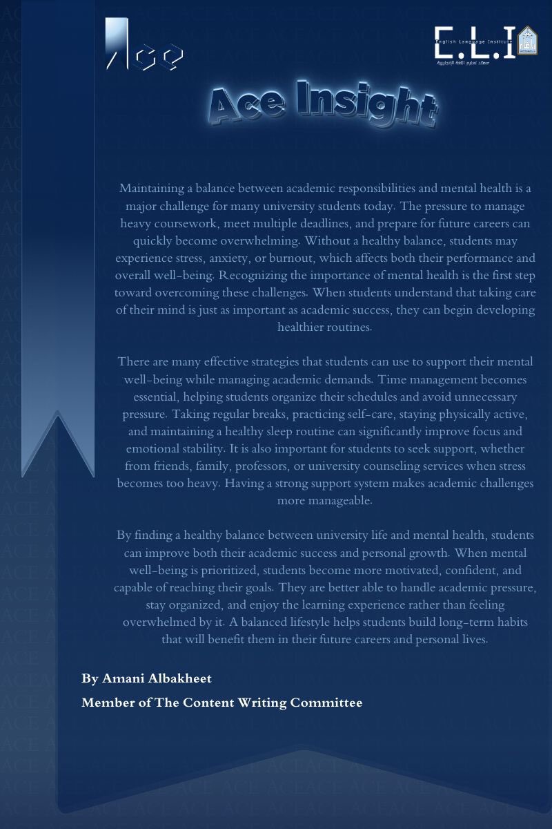 English grows and creativity flows at ACE!  💫
- By Amani Albakheet