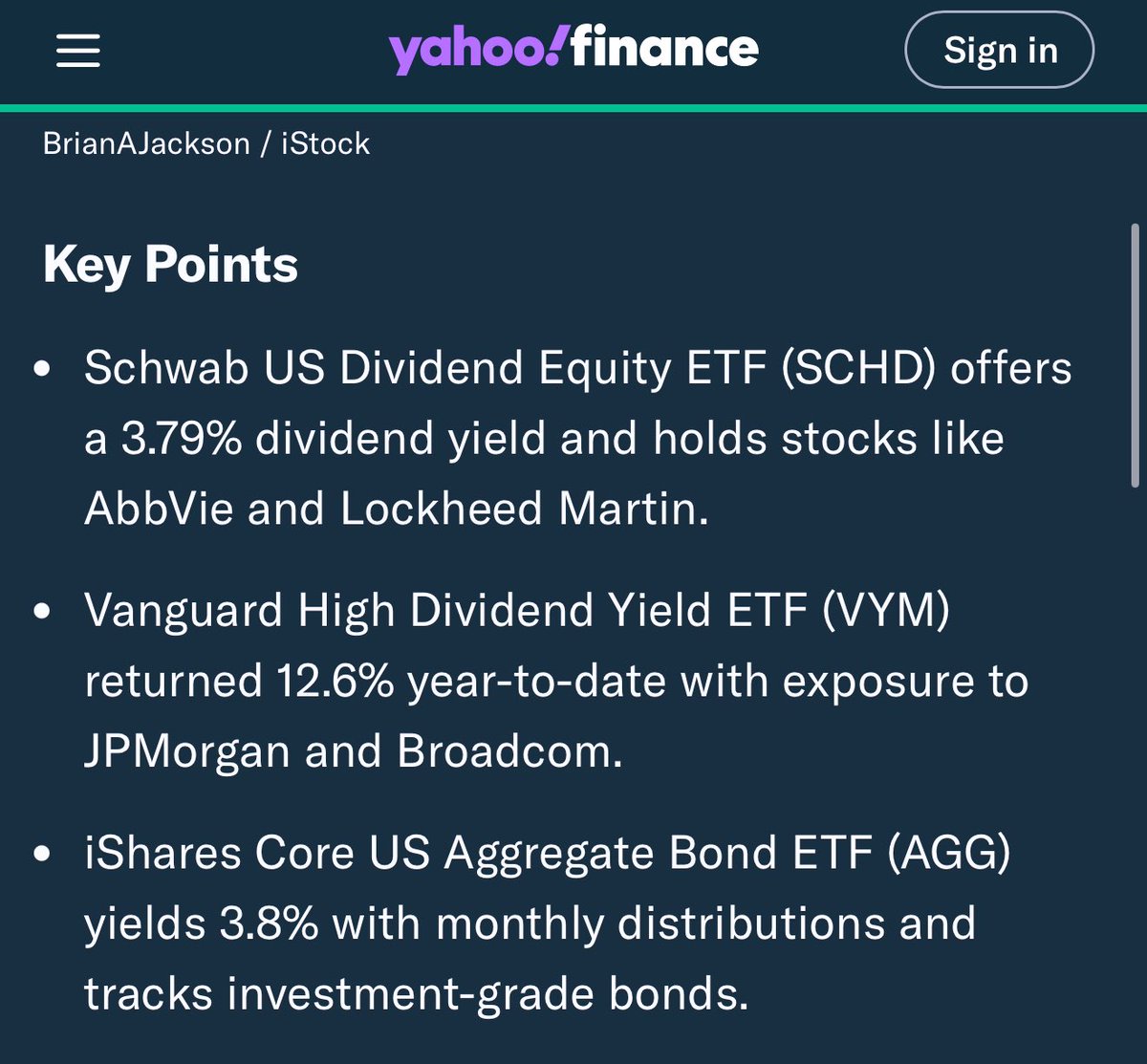 Alice_MiaX's tweet image. Yahoo Finance (and others) keep pushing the same old funds…
You’d need ~$2.7M just to make $100K/year, and you’d still get paid quarterly 😑