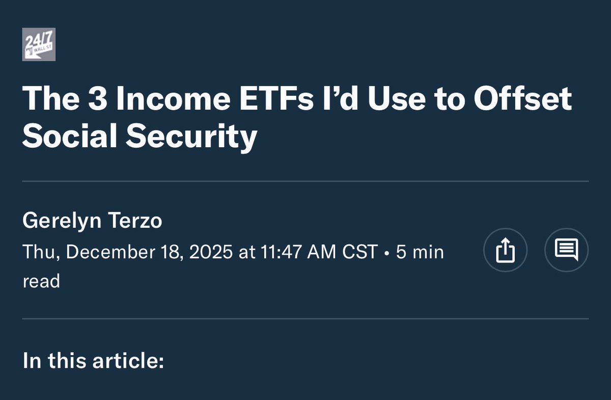 Alice_MiaX's tweet image. Yahoo Finance (and others) keep pushing the same old funds…
You’d need ~$2.7M just to make $100K/year, and you’d still get paid quarterly 😑