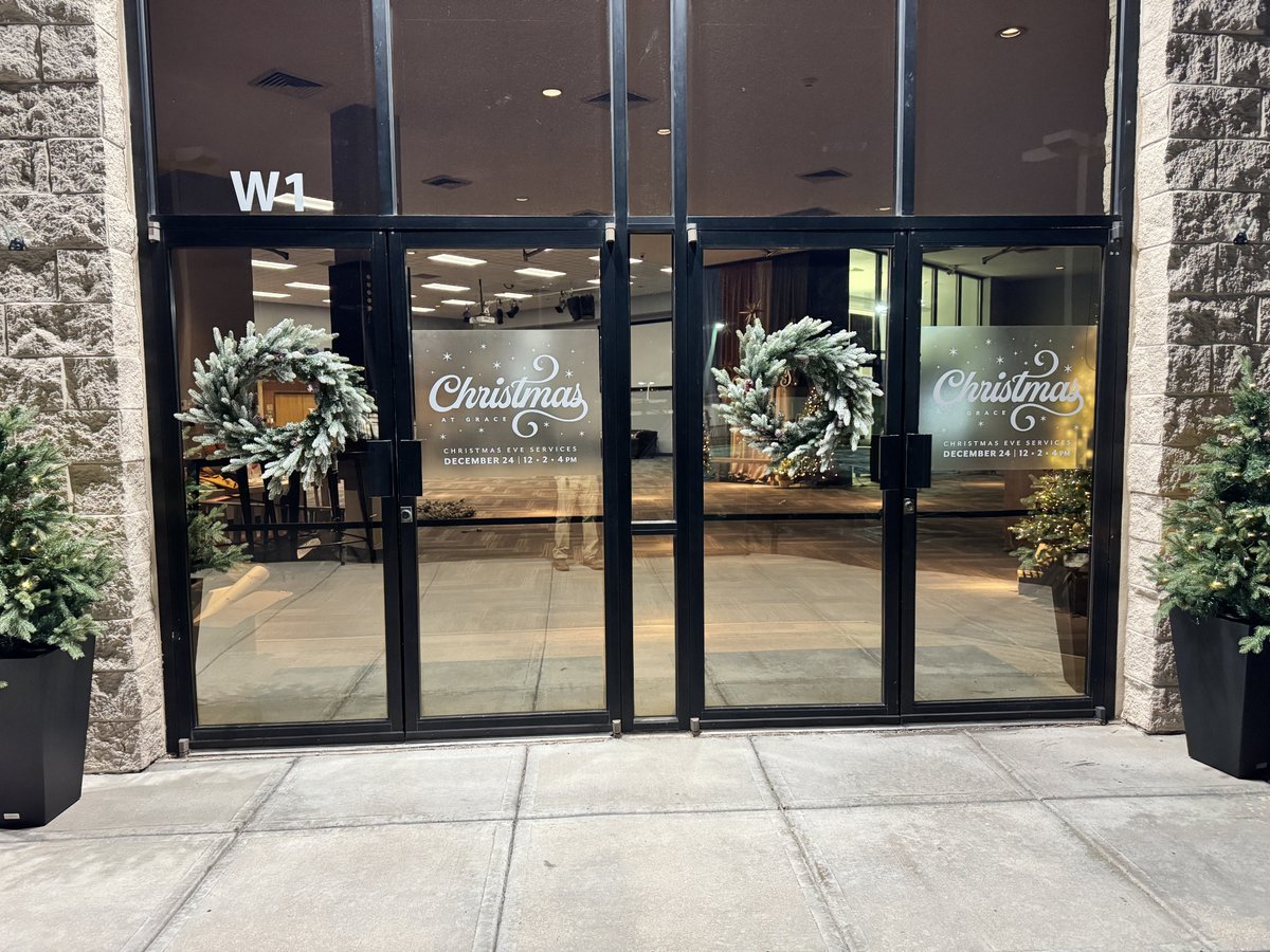 We love printing Christmas graphics and decorations.  We worked with our friends at Grace Chapel for their window graphics.  Thanks Grace for #KeepingItLocal! Merry Christmas! #whiteink #ChristmasGraphics #VinylInstall