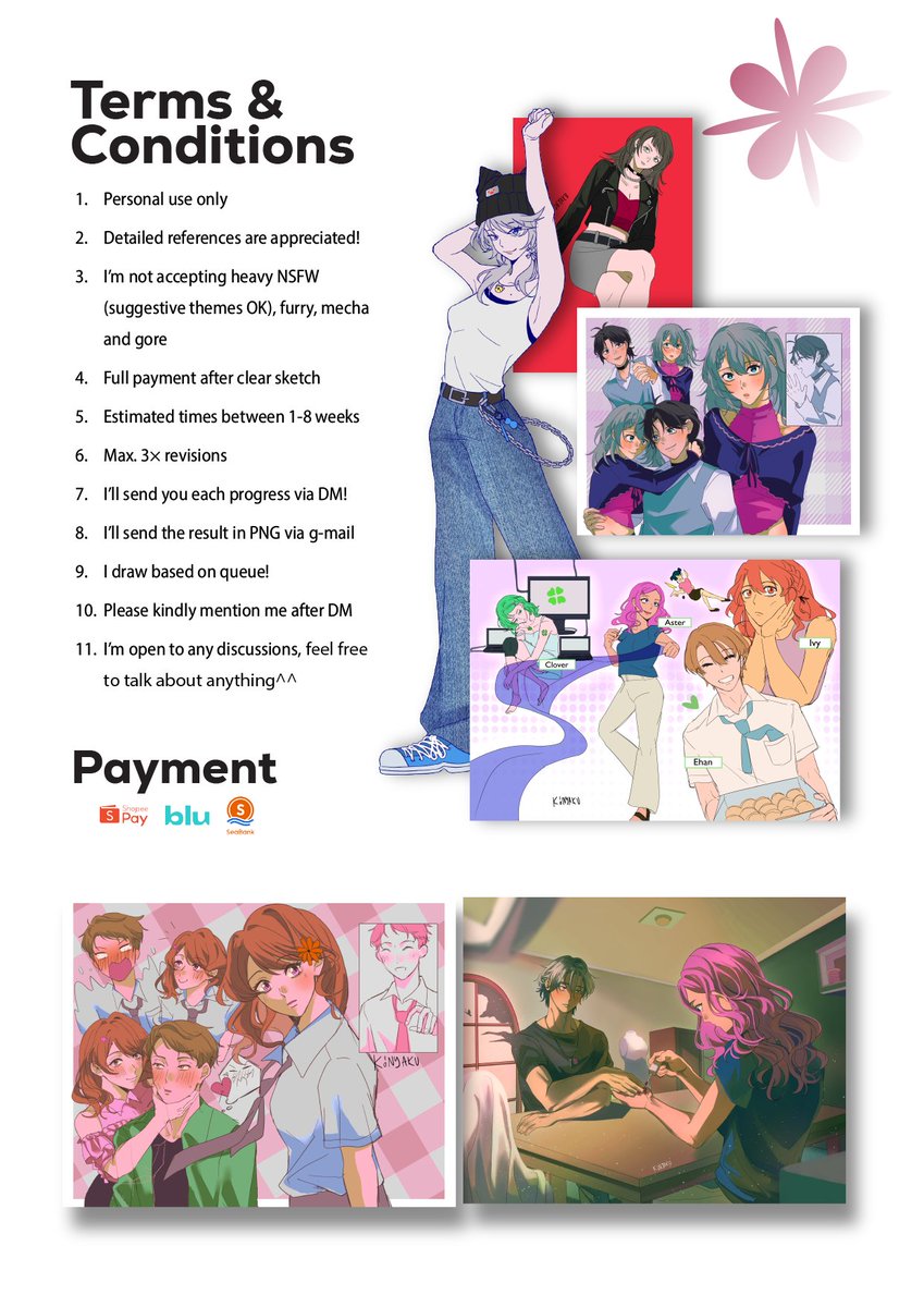 Hai haii! 💫💐
My commissions for December are open now, if you're interested you can hit me up on DM! (and please mention after DM) 🥰

Likes and shares are appreciated, thank youu! 💐💐 (repost karena sblmnya pecah 🥹)

#artidn #zonakaryaid #artistindonesia #commissionopen