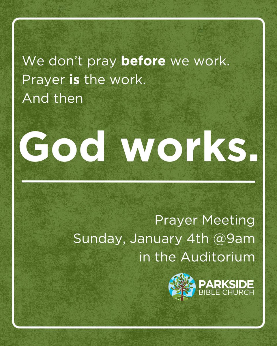 We hope you’ll join us this Sunday before our Worship Service for our monthly Prayer Meeting! We’ll start at 9am in the auditorium, with Fellowship Time and our regular Worship service to follow.

Child’s Ministry nursery–3rd grade will be available.