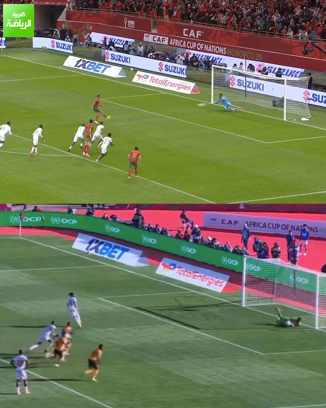 مباراة المغرب وجزر القمر: سفيان رحيمي يهدر ركلة جزاء. مباراة مالي وزامبيا: البلال توريه لاعب مالي يهدر ركلة جزاء. لا أهداف من ركلات الجزاء في كأس أمم إفريقيا حتى الآن 