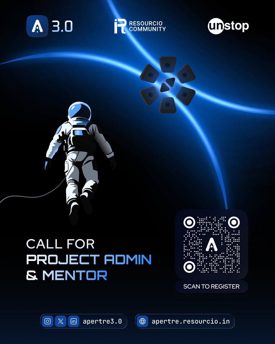 apertre26's tweet image. 🤝 Elevate Their Impact — #Mentors &amp;amp; #ProjectAdmins Wanted for #Apertre3_0! 🚀

Your experience can shape futures.

🔗 Apply now:  apertre.resourcio.in

🔥 Let’s empower brilliance — together!