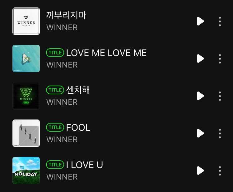 아진짜 3세대붐 올때 위너오빠들도 좀 뭐라도 나와줬으면 좋겠네(당연히 지금 당장 컴백 못하는거 압니다..) 이런 타이틀곡 라인업을 놔두고..너무아까워서그래요…