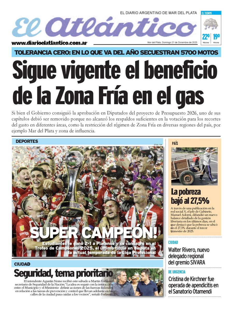 Portada digital del día 21/12/2025