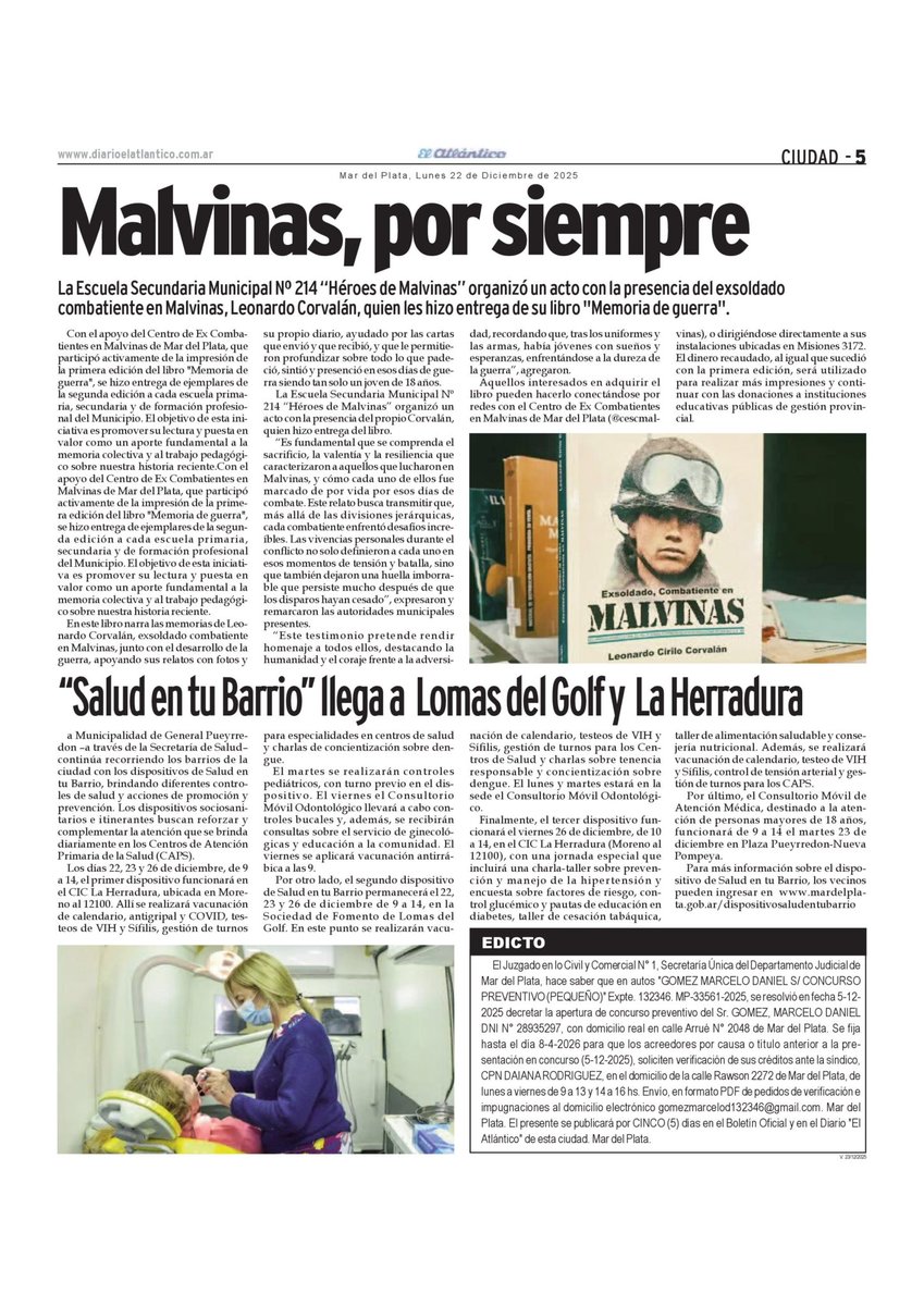 Toda la información del día 22/12/2025