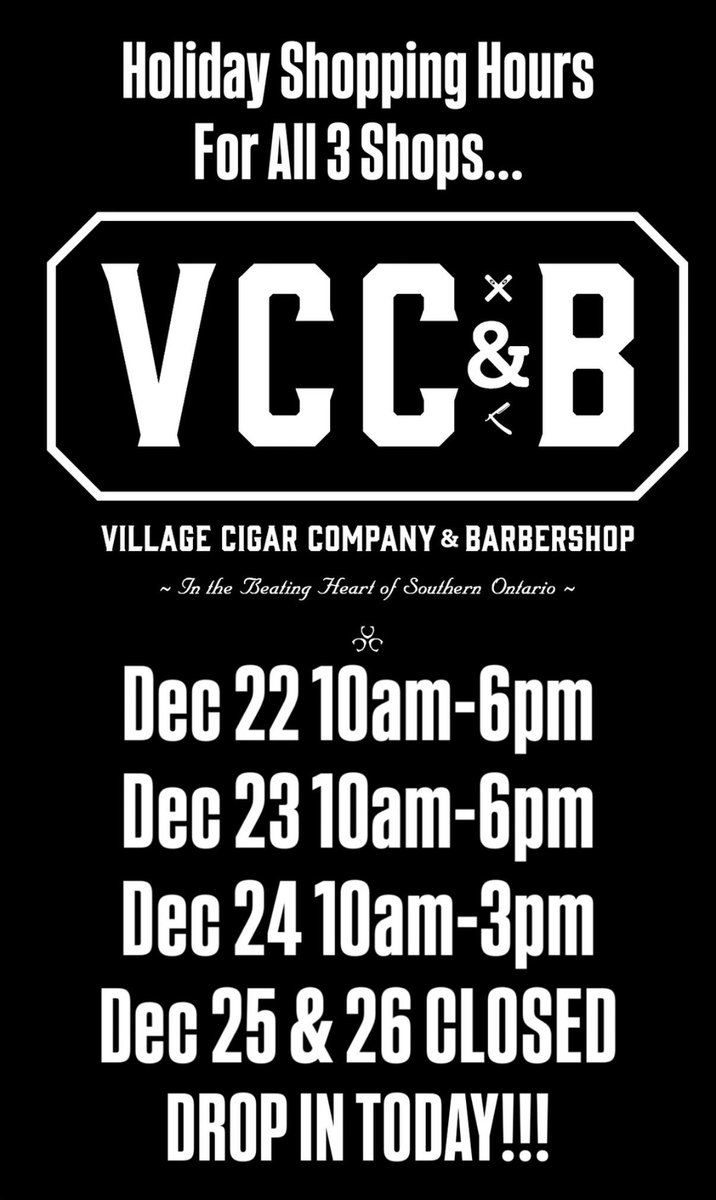 There’s still plenty of time to drop in and grab all the gifts you need before the big day!
All 3 shops are OPEN today!!

Check out our hours leading up to Christmas…