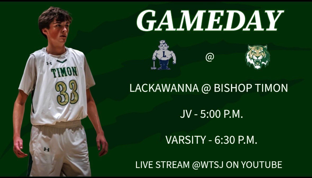 TimonSportsNews's tweet image. 🚨Game Day🚨 

🏀: Timon vs. Lackawanna 
🕰: 5:00pm (JV) &amp;amp; 6:30pm (Var)
📍: 601 McKinley Parkway