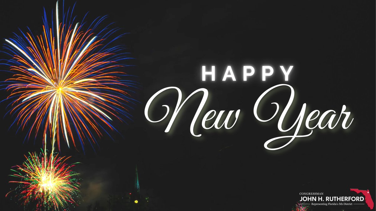 RepRutherfordFL's tweet image. Wishing you and yours a happy, healthy, and prosperous 2026! May God bless you and yours throughout this new year.